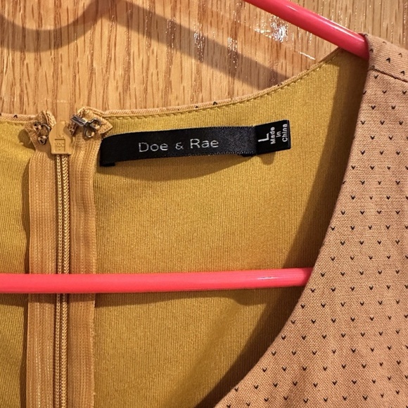 Doe and Rae Yellow Polka Dot Sleeveless Dress - Picture 3 of 4